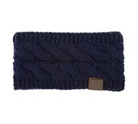 2 uds diadema tejida ancha invierno cálido oído mujeres espesar accesorios for el cabello turbante niña banda for diademas calentador de orejas Para Mujer(Dark Blue)