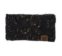 2 uds diadema tejida ancha invierno cálido oído mujeres espesar accesorios for el cabello turbante niña banda for diademas calentador de orejas Para Mujer(Black A)