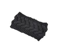 2 uds. Diadema tejida cálida de invierno for mujeres y niñas, turbante elástico for la cabeza Color sólido, diademas Unisex Para Mujer(Black)