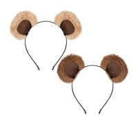 2 Uds Diademas Con Orejas De Oso Diadema Para Niñas Decoración Bonitas Diademas De Felpa Diademas Con Orejas De Animales Decoración De Peinado