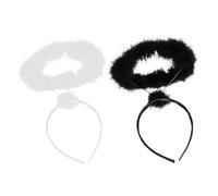 2 Uds Diademas De Ángel Diadema De Ángel Decoración Accesorios De Juego Para Niños Diademas De Felpa Esponjosas Suministros Para Fiestas