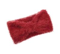 2 uds diademas de felpa cálidas invierno for mujer, con nudo ancho suave, turbantes, accesorios for el cabello for Para Mujer(Red)