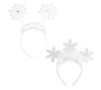 2 Uds Diademas De Piel De Copo De Nieve, Diademas Creativas Para Niños, Diademas Bonitas, Accesorios Para El Cabello Para Vestidos De Fiesta, Diademas De Regalo