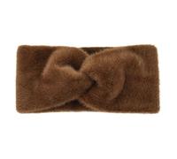 2 uds diademas de punto, diadema elástica lisa, accesorios for el cabello, cálida Para Mujer(Brown)