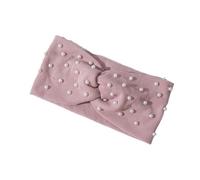 2 uds diademas for mujer, bandas for la cabeza de perlas, pañuelo turbante tejido, diadema elástica for otoño e invierno, accesorios cálidos for el cabello, tocado Para Mujer(Pink)