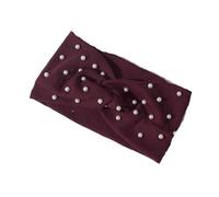 2 uds diademas for mujer, bandas for la cabeza de perlas, pañuelo turbante tejido, diadema elástica for otoño e invierno, accesorios cálidos for el cabello, tocado Para Mujer(Red)