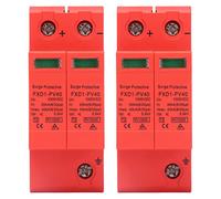 2 uds. Dispositivo de protección contra sobretensiones de CC 2P riel de guía 20-40KA protector de pararrayos de voltaje módulo de protección electrónica para energía solar fotovoltaica(1000V)