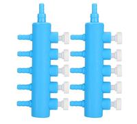 2 uds Distribuidor de válvula de palanca de Control de flujo de aire de acuario divisor conector de tubo de línea aérea accesorios de bomba de aire para pecera[5 vías] Accesorios para bombas de aire