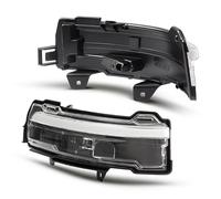 2 uds DRL + Flash dinámico/Normal lámpara de espejo lateral luz señal giro indicador intermitente for 2019 2020 2021(Dynamic,Clear lens)