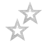 2 uds elegante broche de estrella de puntas Pin de aleación Zn para agregar acento de a la ropa trabajo y evento Social Pin de solapa seguro