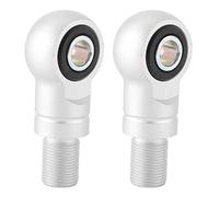 2 Uds Elevador de Amortiguador Trasero, Adaptador de Amortiguador con Orificio M10, Almohadilla de Dispositivo de Elevación, Extensión de Altura para Quad Motocicleta ATV Todoterreno(Plata 75 mm/3”)