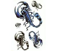 2 Uds Escorpión Tatuaje Temporal Pegatina Impermeable Y Duradero