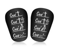 2 Uds Espinilleras, Material PBT y EVA Espinilleras de Fútbol 8x5cm Mini Espinilleras Fútbol Protectoras Espinilleras de Fútbol Pequeñas para Adolescentes Adultos Deportes (Negro)