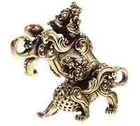2 uds. estatua feng shui quilen bronce colgante adornos para mesa