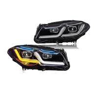 2 uds faros compatible con BMW F10 F18 2010-2017 M5 520i 520d 530i 530d accesorios for coche con luces conjunto de luces delanteras sin función AFS(Halogen,Left Hand Drive,14-17)