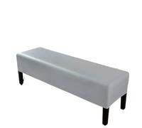 2 uds. Funda elástica de cuero Pu impermeable for banco, fundas for bancos de comedor, Protector de banco extraíble for sala de estar para Comedor(Light Gray)