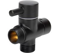 2 uds G1/2in válvula desviadora de latón 3 vías convertidor adaptador T negro for cabezal ducha agua baño Para BañO