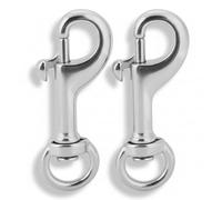 2 uds Ganchos a presión de Buceo 316 mosquetón de Escalada de Acero Inoxidable Clip de Gancho de eslabón Resistente Llavero