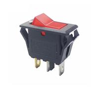 2 uds interruptor basculante en forma de V 20A 125VAC 28 * 14MM ON OFF SPST 3 pines 12V LED 2 posiciones 15A amperios 250VAC enganche for interruptores automáticos de coche(Red 12V,10pcs)
