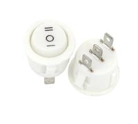 2 uds interruptor basculante redondo de encendido/apagado coche iluminado con LED tablero barco Van 12V 24V / 6A 250V / 10A 125V 2/3/4PIN interruptor 20MM(Yellow)