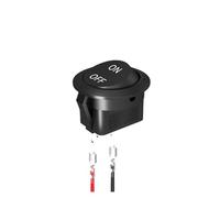 2 uds interruptor basculante redondo KCD1 12V encendido apagado MINI interruptor de palanca 2 pines SPST 10A/125V 20MM con cable