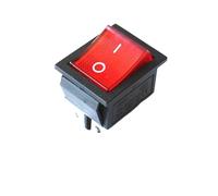 2 uds KCD4 6PN rojo con luz interruptor de encendido basculante de 2 pies 16A 250V AC/20A 125V AC interruptor de luz