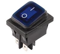 2 uds KCD4 interruptor basculante impermeable ON OFF ON 4 pines/6 pines equipo eléctrico con interruptor de encendido de luz 16A 250VAC/ 20A 125VAC(With Light Red)