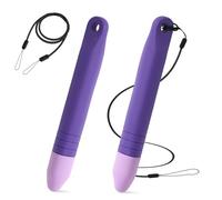 2 Uds Lapiz para Tablet Niños con Cordones, Lápiz para Pantalla Táctil Lápiz Capacitivo para Niños Compatible con iPad iPhone Android Todos los Dispositivos de Pantalla Táctil (Púrpura)