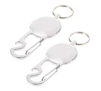 2 uds. llavero gancho mosquetón con carrete retráctil para cinturón
