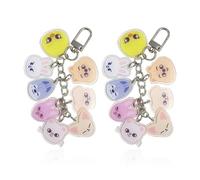 2 Uds Llaveros De Animales De Dibujos Animados, Llavero Cole De Doble Cara, Cole De Bolsa, Decoración Cole Acrílica Creativa