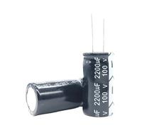 2 uds./lote T37 100v 2200UF condensador electrolítico de aluminio tamaño 22 * 40 2200UF 20% Capacitance Meters