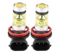 2 uds., Luces antiniebla amarillas para coche, bombillas para faros delanteros, 100 W, conversión súper brillante, faros LED para faros antiniebla