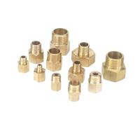 2 uds M12x1 M12x1.25 M12x1.5 M12x1.75 hembra-tamaños macho latón hembra-rosca macho reductor casquillo montaje de tubería manómetro(M12x1.5Female - 1/4'' BSP Male)