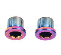 2 Uds M15 12mm Bicicleta de Monta?a Spline Bielas Soporte Inferior Tornillo Aleación de Titanio(Vistoso) Conducir