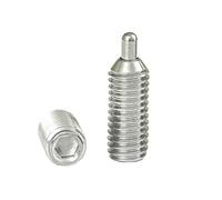 2 Uds M3 M4 M5304 Émbolos De Resorte Acero Inoxidable Pin Punta Redonda Tornillo Con Cabeza Hexagonal Pines(35mm,M4-3(2pcs))