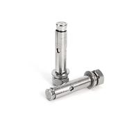 2 uds, M6 M8 M10 304 tornillo de expansión de acero inoxidable perno de expansión de elevación correa de reducción hexagonal externa tensión incorporada(M10x70mm)