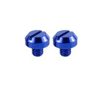 2 uds M8 M10 X 1,25 CNC agujero del espejo de la motocicleta tapones ciegos tornillos pernos rosca de mano izquierda derecha tapas del agujero del espejo ajuste Universal(Blue AntiClock M8)