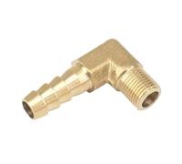 2 uds manguera de ajuste de codo ID 3-25mm con púas a 1/8 "1/4" 3/8 "1/2" 3/4 "BSP M6 M8 M10 M12 M14 M16 conector de tuberías de latón hexagonal macho/hembra(Elbow Male,8MM BARBED_3I8 INCH BSP)