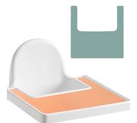 2 Uds Mantel para Trona, Mantel Individual de Silicona para Bebé para Trona Antideslizante Manteles Individuales de Silicona para Bebé para IKEA Antilop Trona (Color Albaricoque y Salvia)