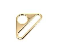 2 uds Metal 20 25 32 38 50mm Mochila Bolso de Cuero Equipaje Correa cinturón Web O DEE Anillo Triangular Hebilla Cierre DIY(Light Golden,Inner Wide 38mm)