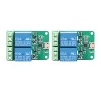 2 uds módulo de relé 2 Canales 5V Plug and Play USB PC Control Inteligente relé eléctrico
