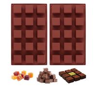 2 Uds Moldes De Chocolate Moldes Cuadrados De Silicona Moldes Para Dulces Moldes Para Pasteles Herramientas Para Hornear Postres