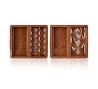 2 Uds Moldes De Chocolate Moldes De Silicona Para Hornear Herramientas Para Hornear Moldes Rectangulares Accesorios De Chocolate Diy
