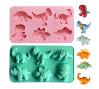 2 Uds Moldes De Dinosaurios, Moldes Creativos De Silicona, Moldes Para Pasteles, Moldes De Chocolate, Herramientas Para Hornear