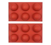 2 Uds Moldes De Silicona Semiesféricos, Moldes Para Hornear De 6 Piezas, Moldes Para Hornear De Silicona, Moldes Para Chocolate, Moldes Para Pasteles, Moldes Para Gelatina
