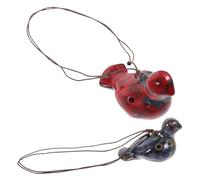 2 uds Ocarina portátil pequeño instrumento Musical de cerámica polifónico for principiantes 6 agujeros