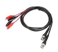 2 uds P1011 BNC Q9 a Cable de sonda de prueba de osciloscopio de doble Clip | Conecte instrumentos de medición con cable coaxial de 50 Ω, clips de 35 mm y conectores BNC para pruebas de osciloscopios.
