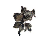 2 uds parche bordado de flores Parches de Organza de lentejuelas for ropa pegatina for ropa apliques coser Parches(Black)