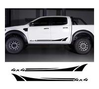 2 uds, Pegatinas de Vinilo 4x4 para faldón Lateral de Puerta de Coche, para Ford Ranger Raptor, para Isuzu DMA, para Nissan NAVARA, para Toyota Hilux Pickup, Accesorios para automóviles