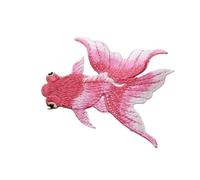 2 uds pegatinas for coser peces for apliques de ropa accesorios DIY, parches bordados for ropa(Pink B right side)